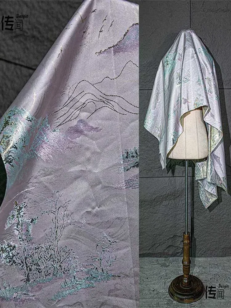 

Жаккардовая ткань в китайском стиле, одежда Хань, рельефная одежда, декоративная дизайнерская одежда, швейная ткань, оптовая продажа, метр ткани