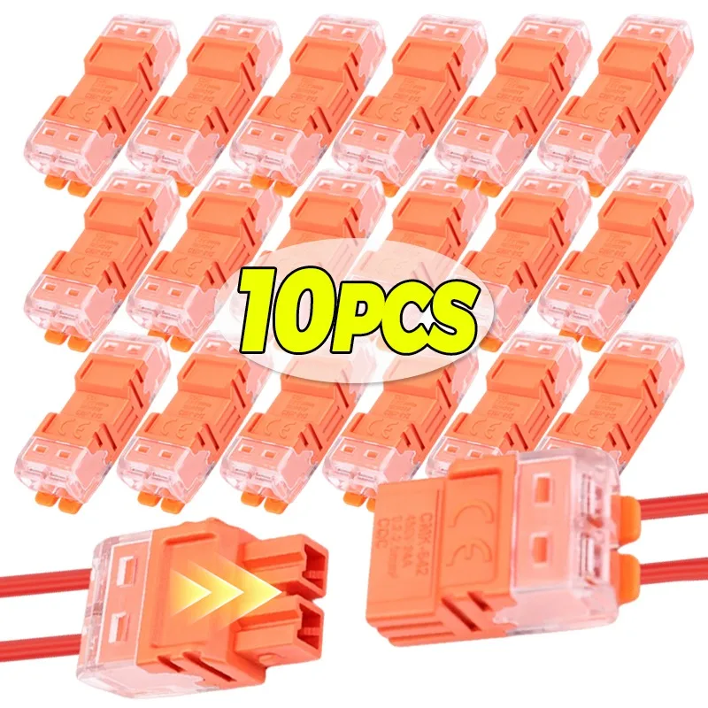 10/1x Electrical Quick Lever Wire Connectors Universal Male Female Splicing Plug-in Terminals Blocks For Compact Plug Connector