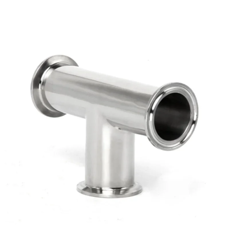 1Pcs 19mm-108mm O/D 304 Stainless Steel Sanitary Ferrule 3 Way Tee Connector Pipe Fitting 1.5