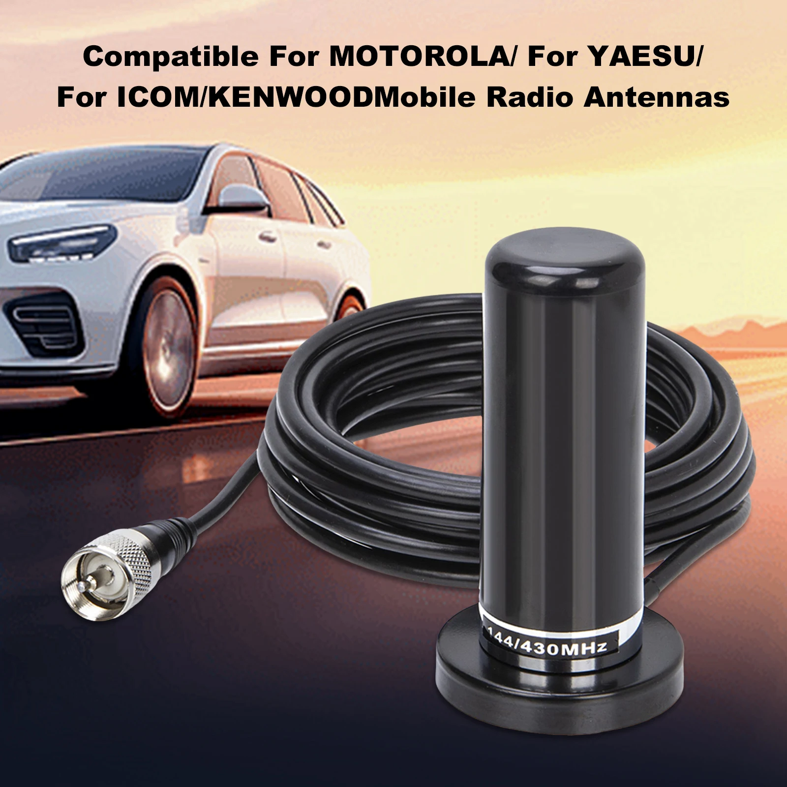 Car Radio Dual Band VHF UHF Antenna 144/430mhz Vehicle Ham Mobile Two Way Radio Antenna for Vehicle Ham Radio Amateur Radio