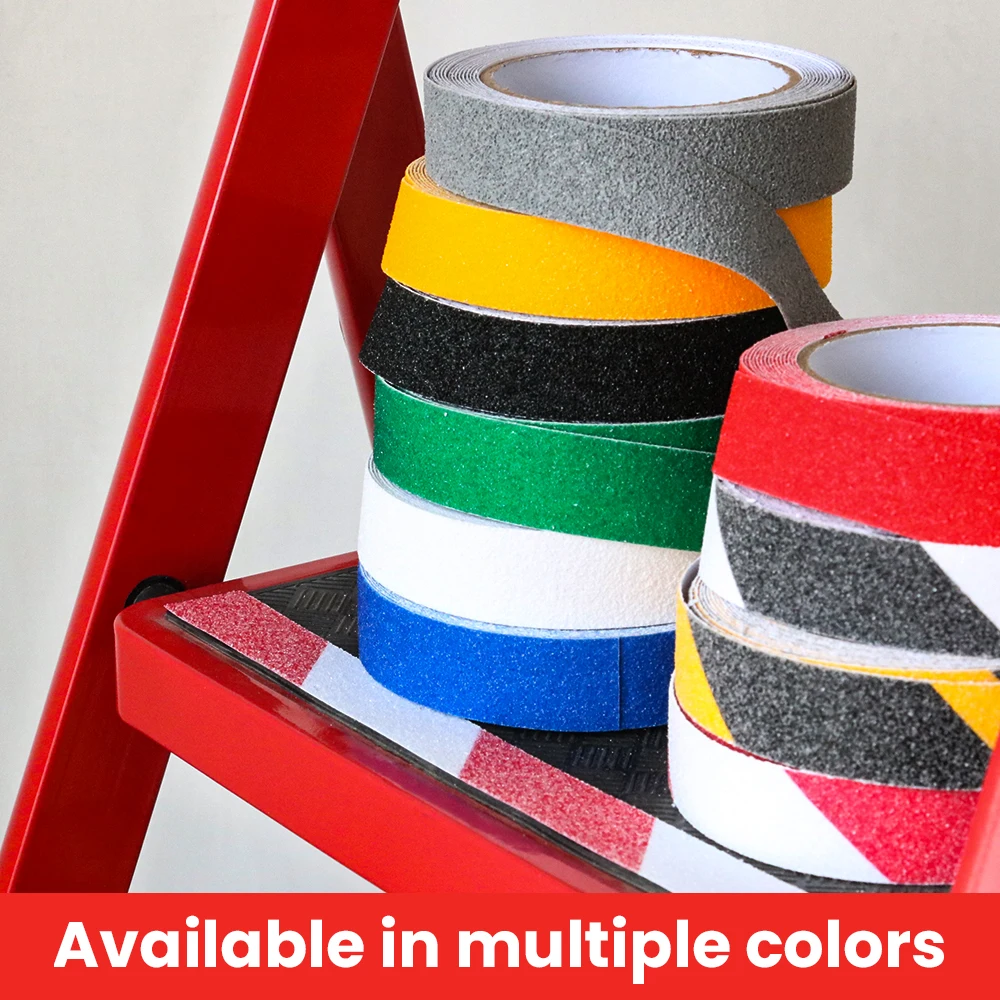 Anti-slip Tape，PVC matte tape, length 5 meters waterproof wear-resistant sandpaper stair non-slip sticker strip, waterproof