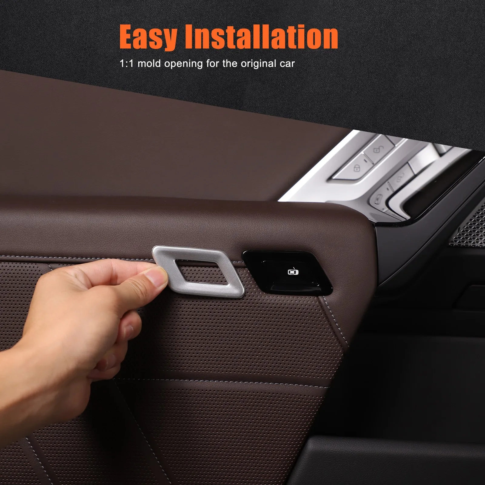 

2 шт., серебристый АБС-пластик, рамка замка задней двери автомобиля, крышка для BMW 7 серии 2023-2025, декоративная накладка на дверную кнопку, аксессуары