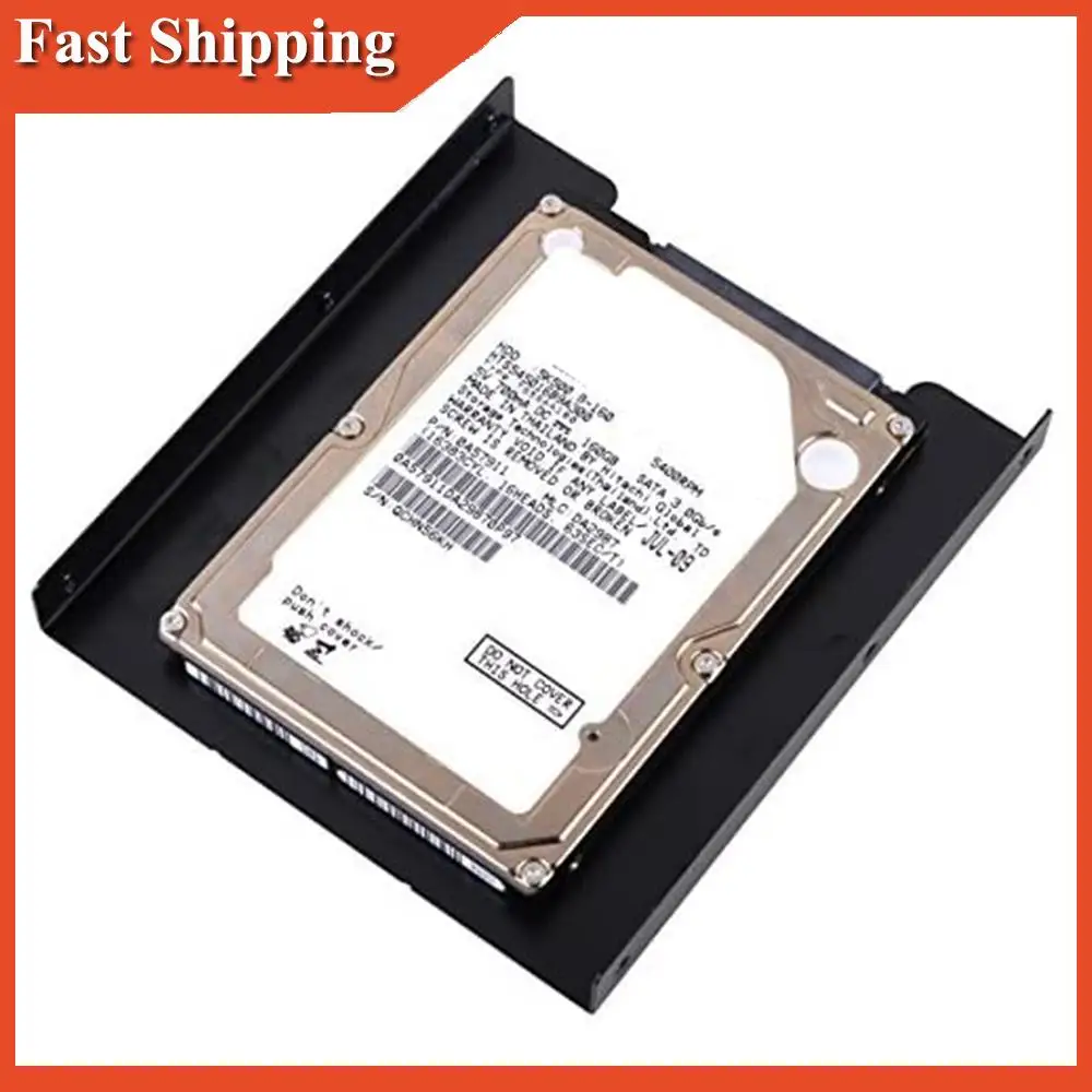 مجموعة تركيب محرك الأقراص الصلبة الداخلي مقاس 2.5 بوصة SSD إلى 3.5 بوصة مع كابلات بيانات SATA وكابلات الطاقة (قوسين SSDان