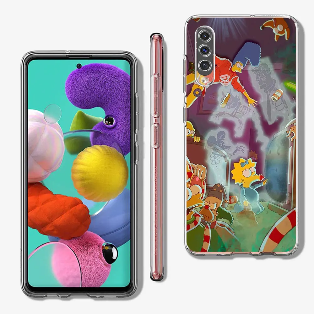 The Simpson Homer Bart Case for Samsung Galaxy A70 A70s A20e A30s A8 A40 A50 A50s A20 A30 A7 A6 2018 Clear Soft TPU Phone Cover