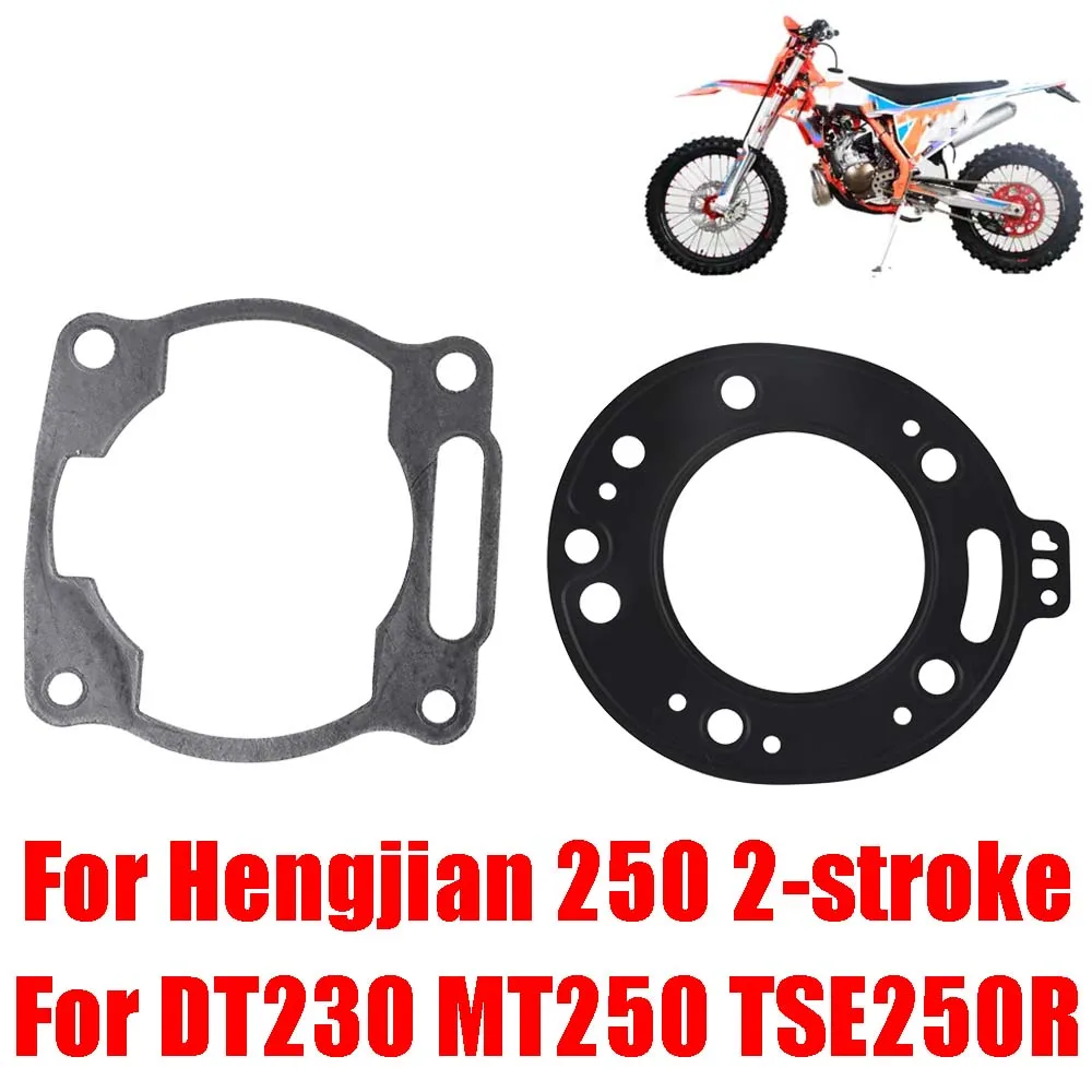 Para yamaha dt230 loncin mt250 kews gpx tse250r tse 250 r peças da motocicleta juntas do cilindro do motor junta de vedação para hengjian 250