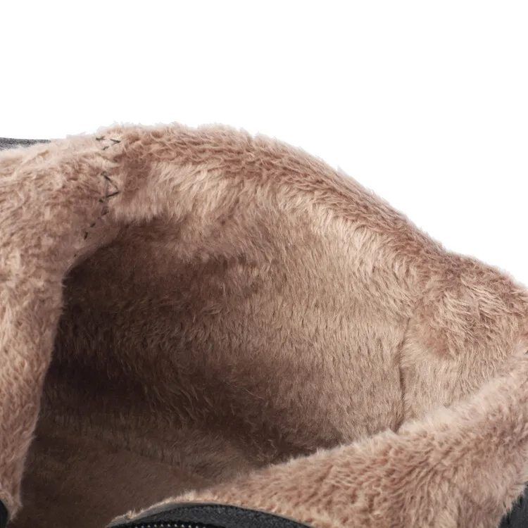 المرأة لطيف لوليتا الجوارب الجانب سستة حذاء بكعب سميك جولة تو الدانتيل Bowknot حذاء من الجلد الفتيات تأثيري فستان الحفلات أحذية موحدة #4