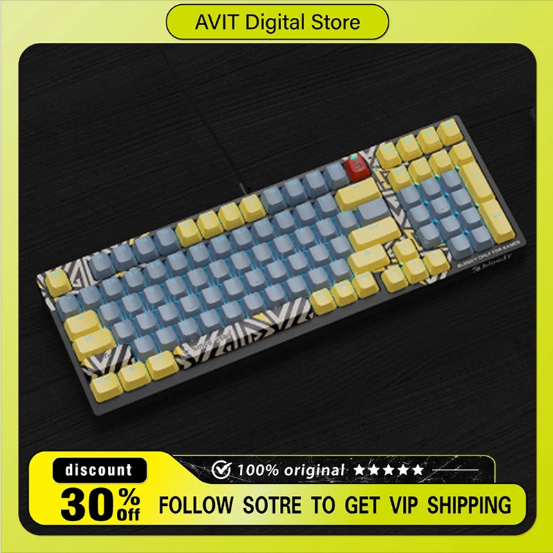 

Bloody Series Q98 Wired Mechanical Keyboard LK Optical Axis Quick Response Paragraph Touch Waterproof E-Sports Gaming Keyboard