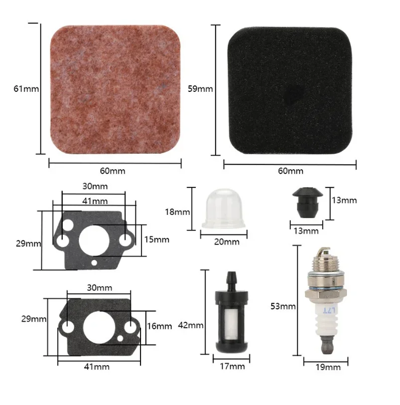 Kit de juntas de chispa de filtro de aire de carburador para Stihl, FS80R, FS74, FS76, HT70, HT75, HS75, HS80, HS85, juego de herramientas de jardín