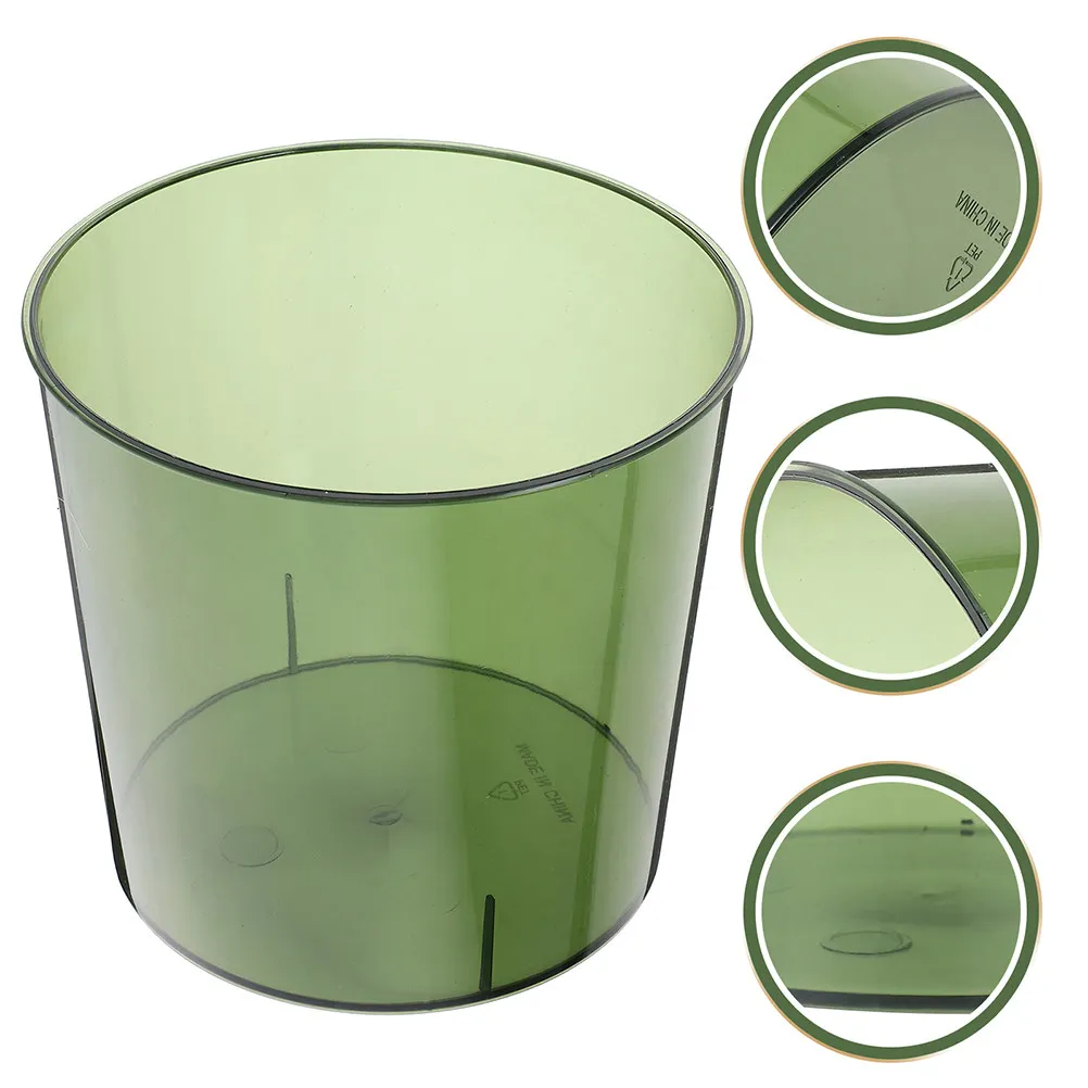 2Pcs Waking Flower Bucket Plastic Flower Arrangement Bucket for Fresh Flowers Balcony Office Home Decor Modern Round Cylinder