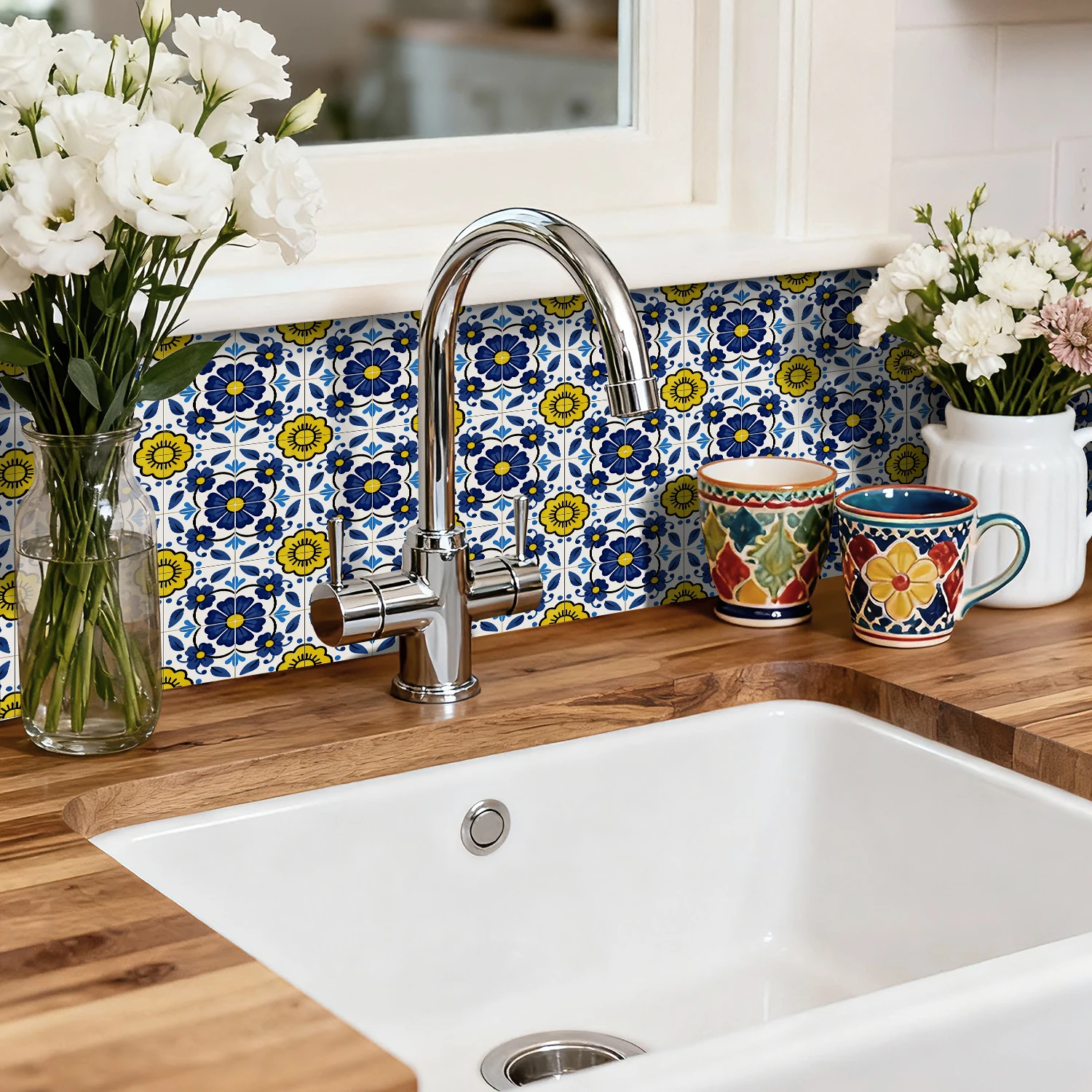 36 self-adhesive PVC tile stickers, kitchen and bathroom use self-adhesive splash proof stickers for home decoration