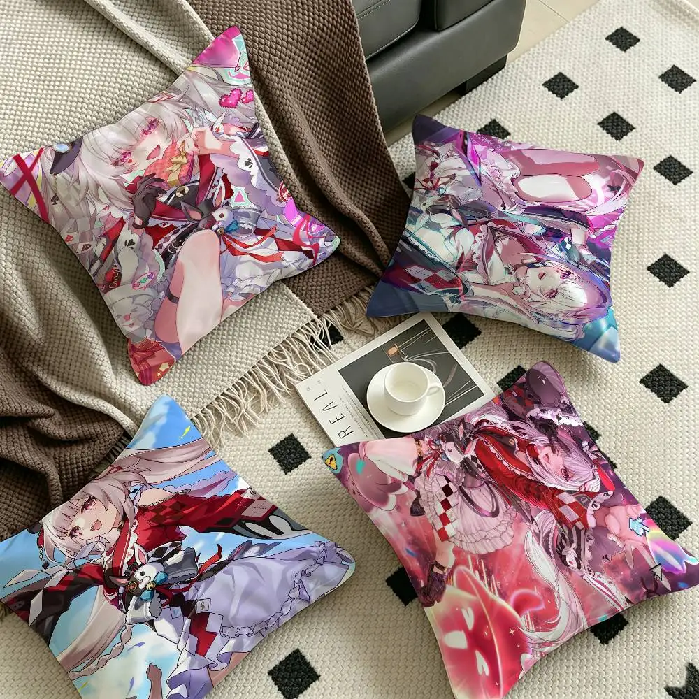 Game Honkai Star Rail Sparkle Cushion Cover Pillowcase Upholstery Sofa Throw Pillow Home Decor Pillowcas
