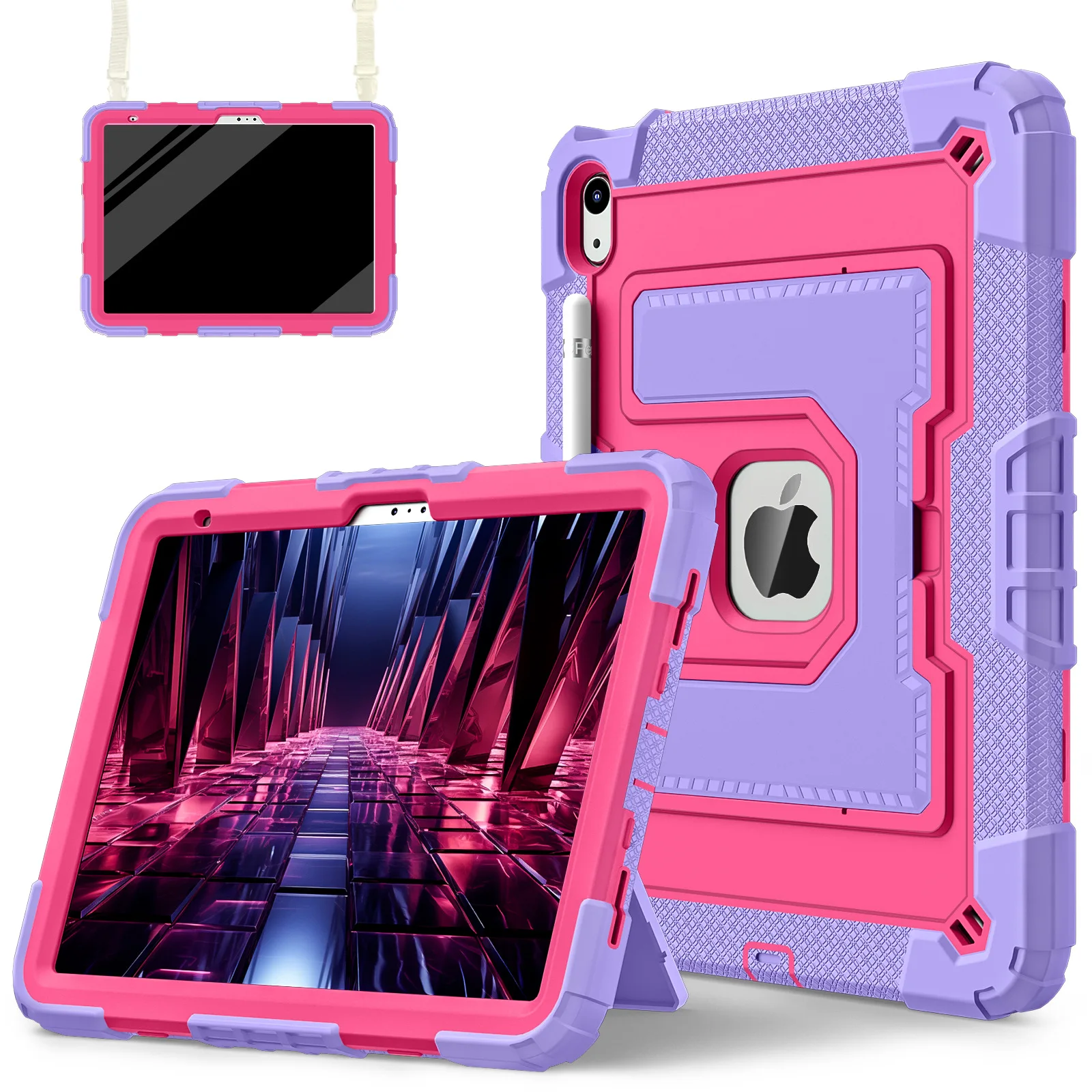 Fashion anti-fall bracket protection shell Fro iPad mini6/7 iPad 10.2 7 8 9th iPad A16 10 11th wear-resistant protection sleeve
