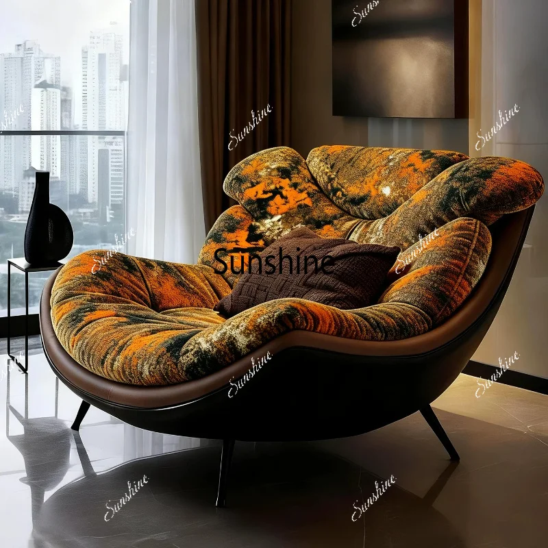 Italian minimalist single chair design creative retro sofa chair modern simplicity