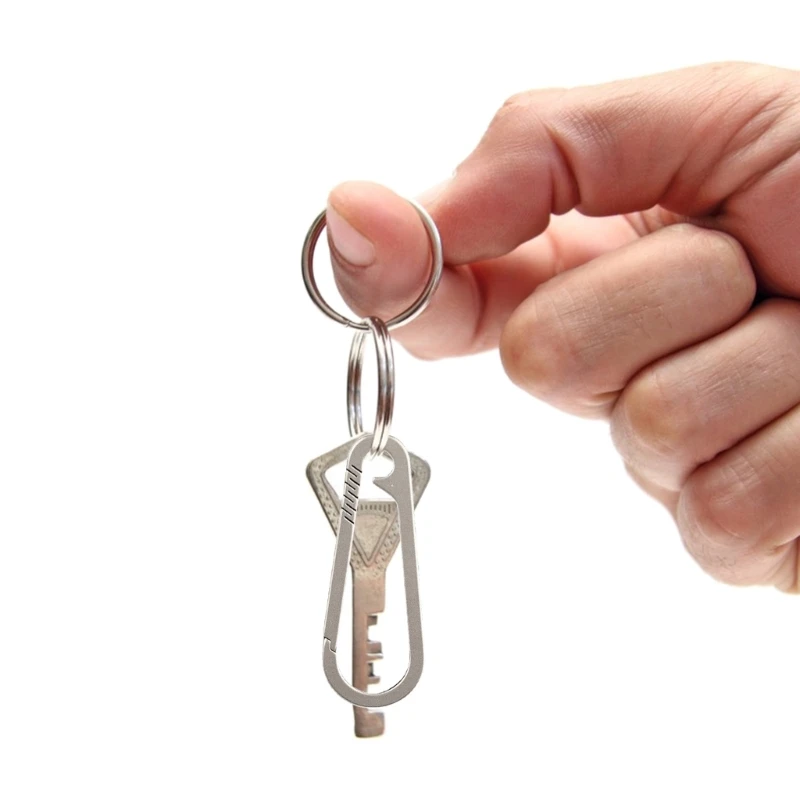 Alloy Carabiner Quick Release Buckle Spring Hook Keychain Clip