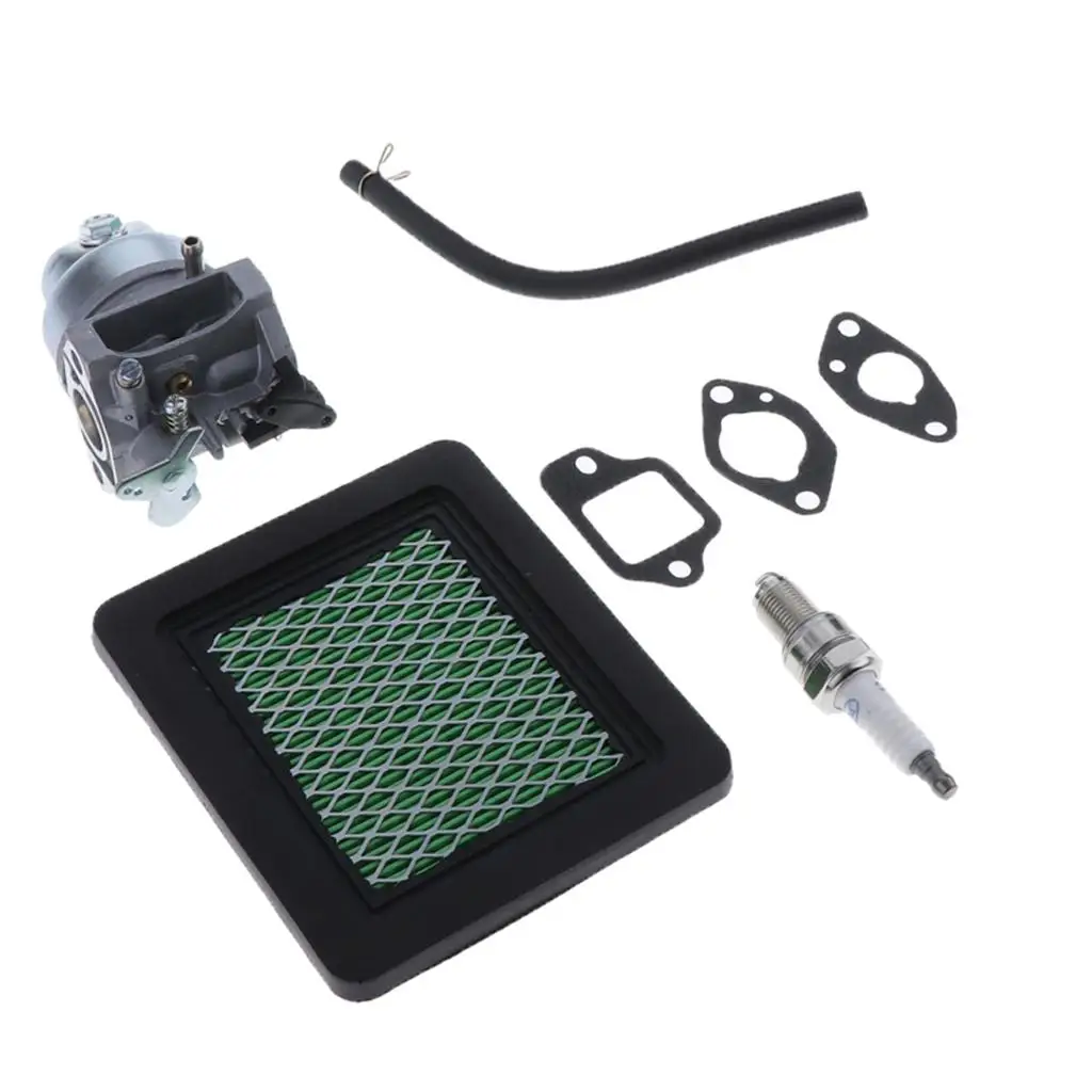 Set carburatore tosaerba/filtro aria/linea carburante/candela/guarnizione parti per motori GCV135 GCV160 5