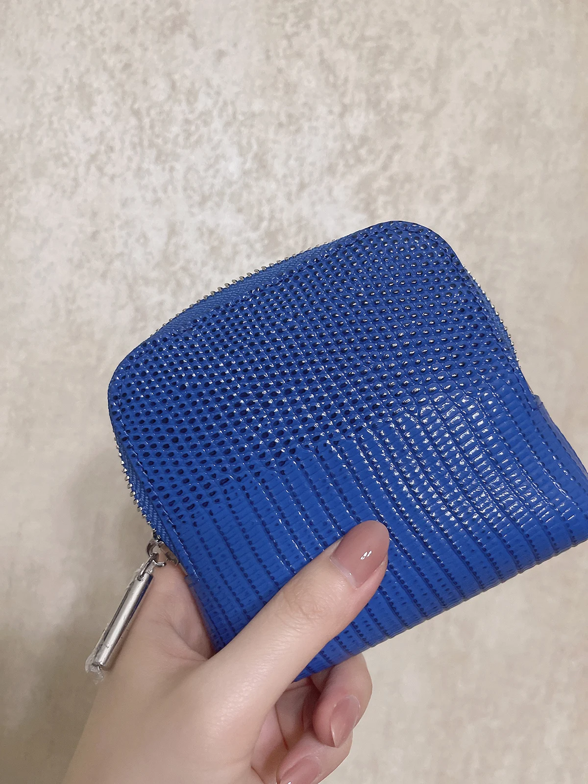 Echtes Leder Krokodilmuster Schmuckbeutel Clutch-Tasche Damen Minimalistisches Nischendesign Münzbörse Luxus Neuerscheinung Elegant – Detail 6