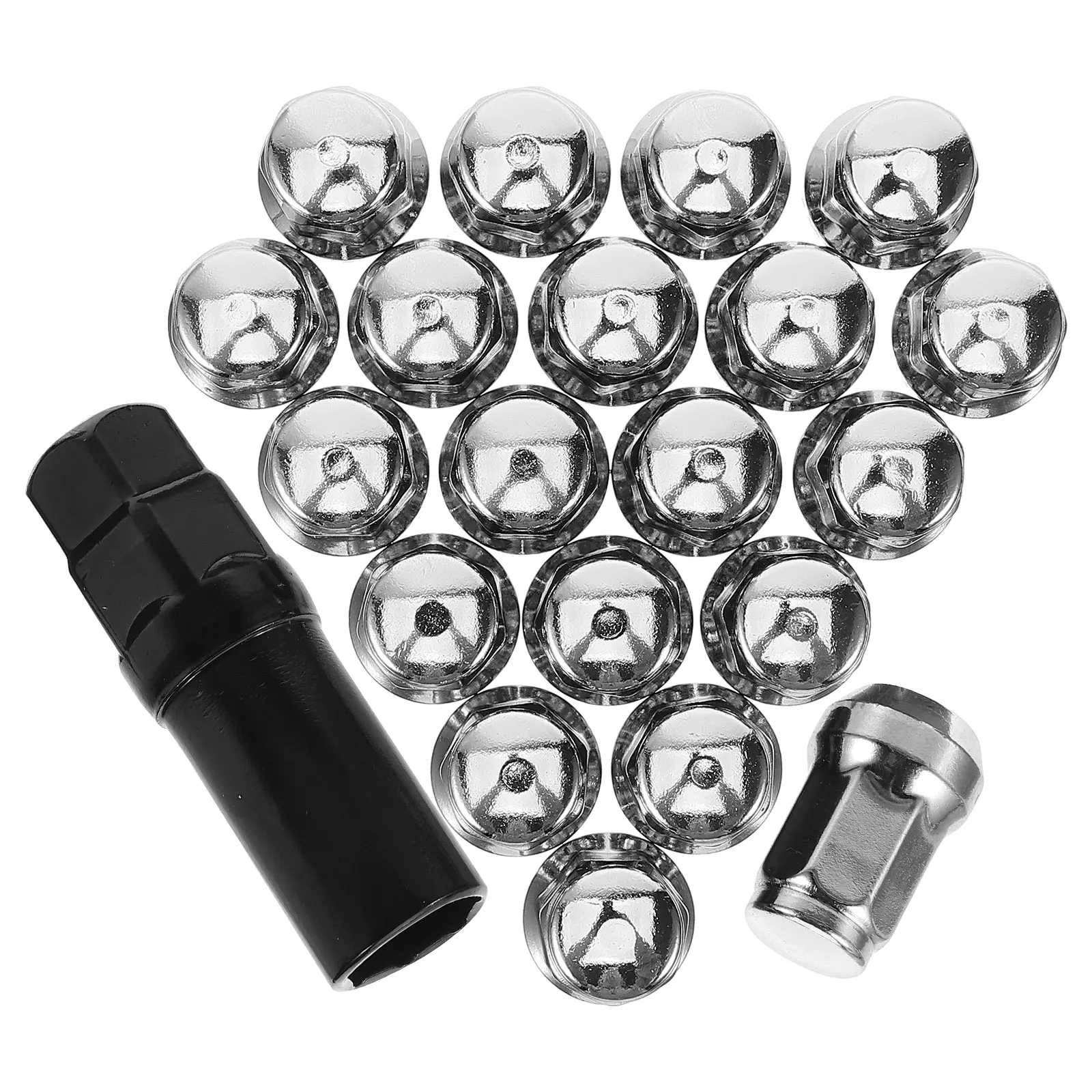 

21pcs Car Wheel Lug Nuts Tire Hub Bolt Covers M12X1.5 Durable Metal Wheel Nut Covers Car Tire Accessories Lug Nut Replacement