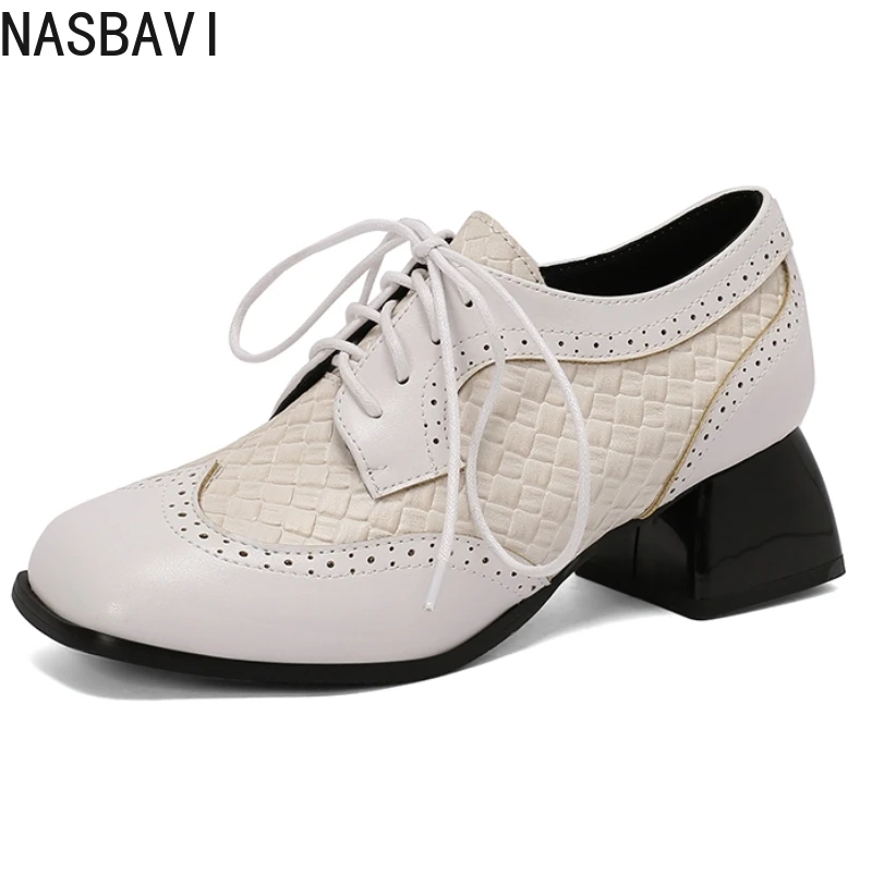 Elegant Low Heels Pumps Woman Loafers Shoes Large Size 45 Lace-up Casual Black White Red Pink Women's Heeled Party Wedding Shoes view 5