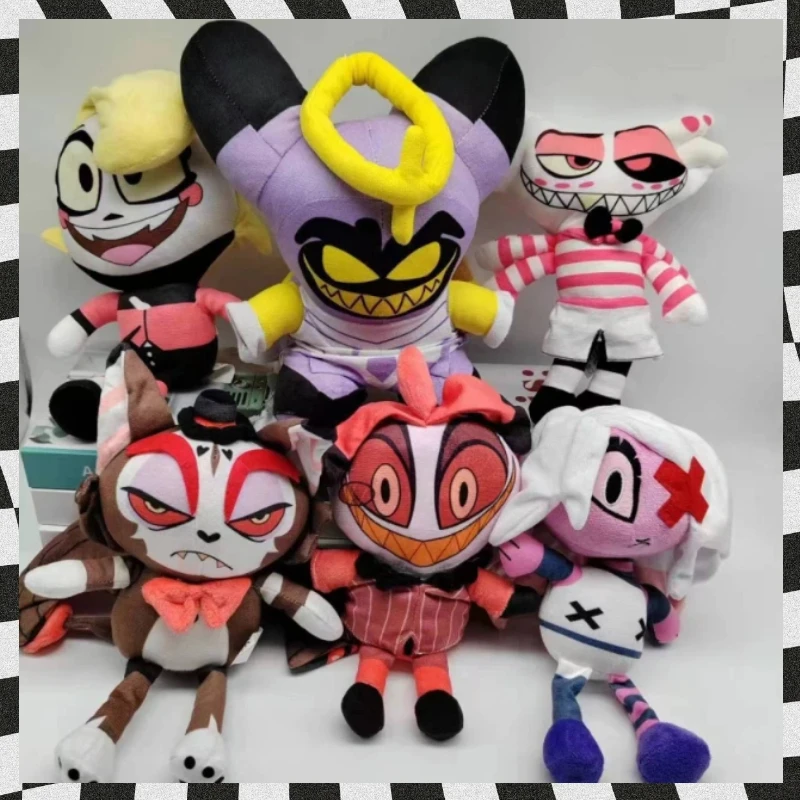 

Кукла 25-30 см, новая плюшевая кукла-ловушка для отеля, Аластор, мультяшная кукла, кавайная плюшевая кукла, украшение дома, детский подарок на день рождения, Рождество