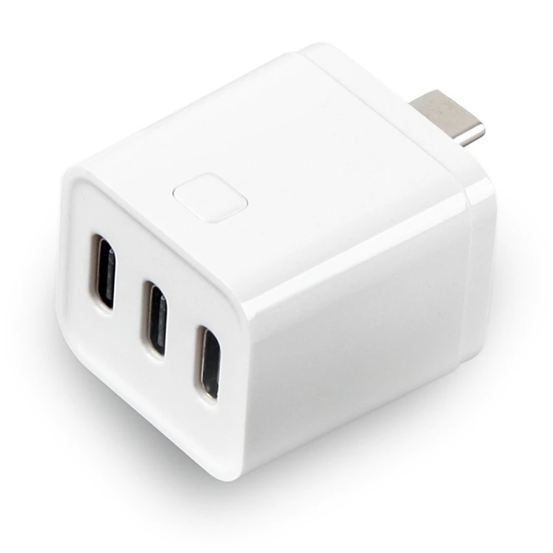 Tuya Zigbee Type-C Smart Adaptor Plug 3 Gang Mini USB-C Power Adaptor Charge Plug Timing Voice Control For Alexa