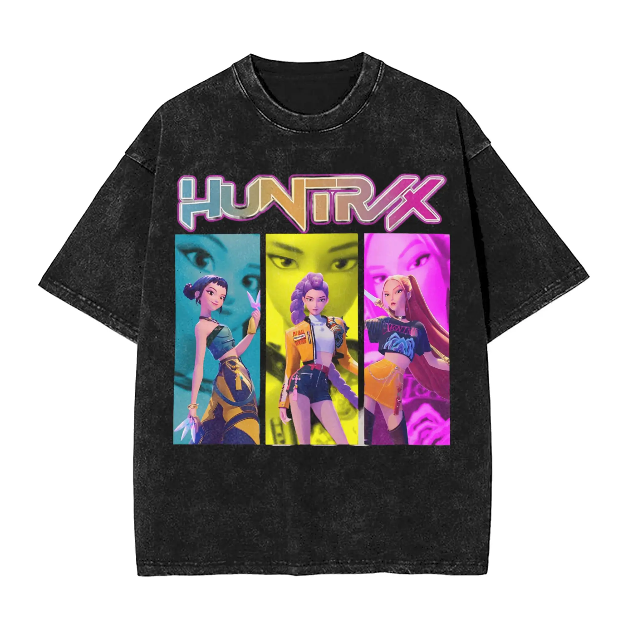 

Kpop Demon Hunters футболка мужская Huntrix Rumi Zoey Mira удивительные хлопковые футболки с круглым вырезом и короткими рукавами классические топы