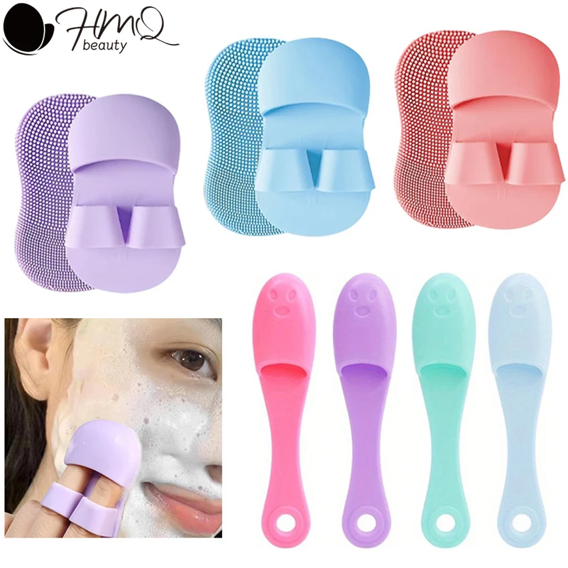 

Portable Silicone Face Blackhead Remover Brush Deep Pore Cleaner with Finger Glove Exfoliating Dead Skin Facial Cleaning Supplie