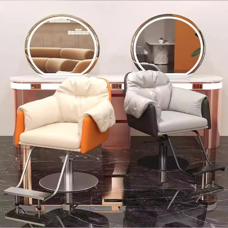 صالون البراز تصفيف الشعر كراسي الحلاق مضمد الشعر رفع قطب لهجة كراسي الحلاق الذراع ماكياج صالون الأثاث Stoel Lslfy