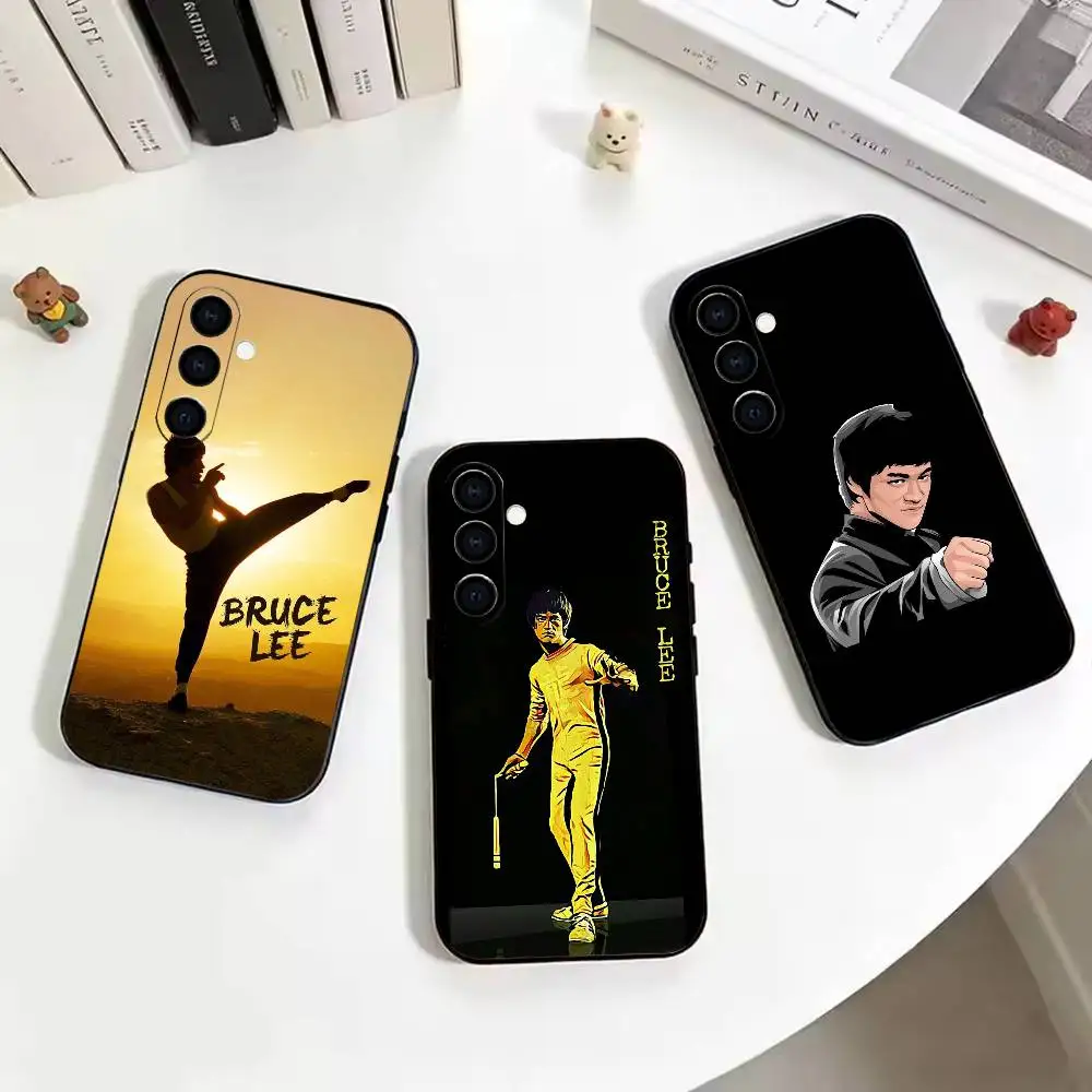 Брюс Ли-Ли Сяолун-Кунг-фу Мягкий силиконовый чехол для телефона Samsung Galaxy A73//A72/A70/A53/A52/A51 - Черный