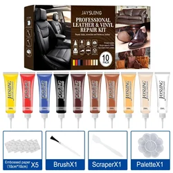 Leather Reconditioning Kit Complete Set for Bags Shoes Furniture Car Interior Repairing Cleaning Protecting Leather Products