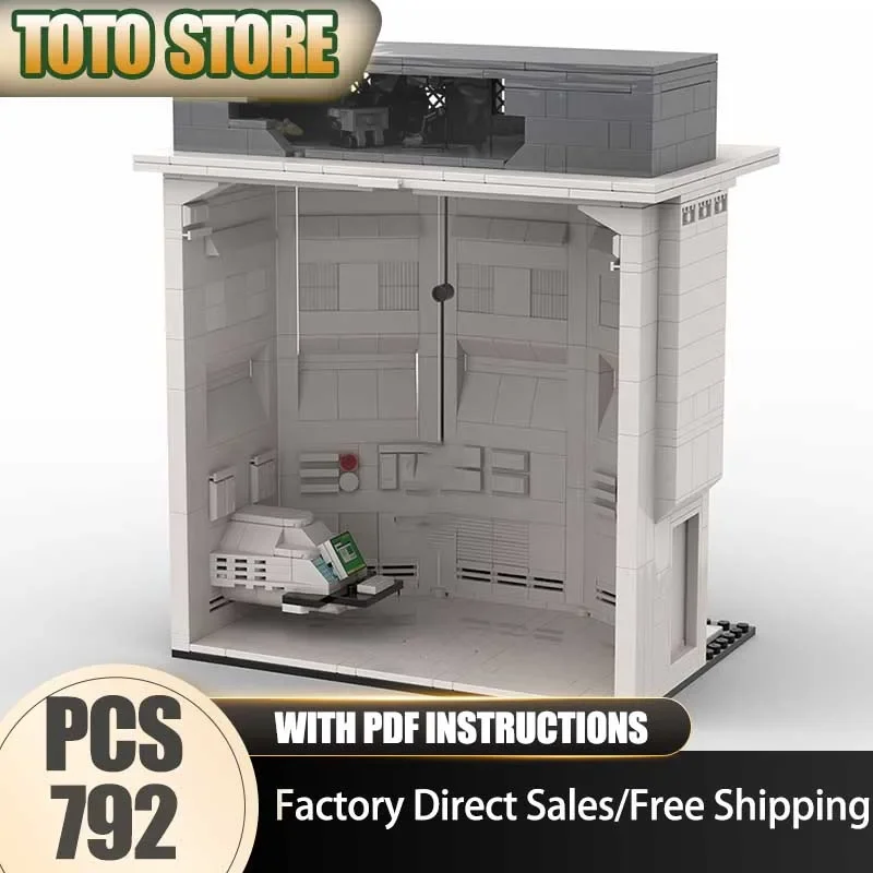 Moc Building Blocks Modular Computer Vault Room Scene Model Technology Brick DIY Assembly Construction Holiday Toy Gifts