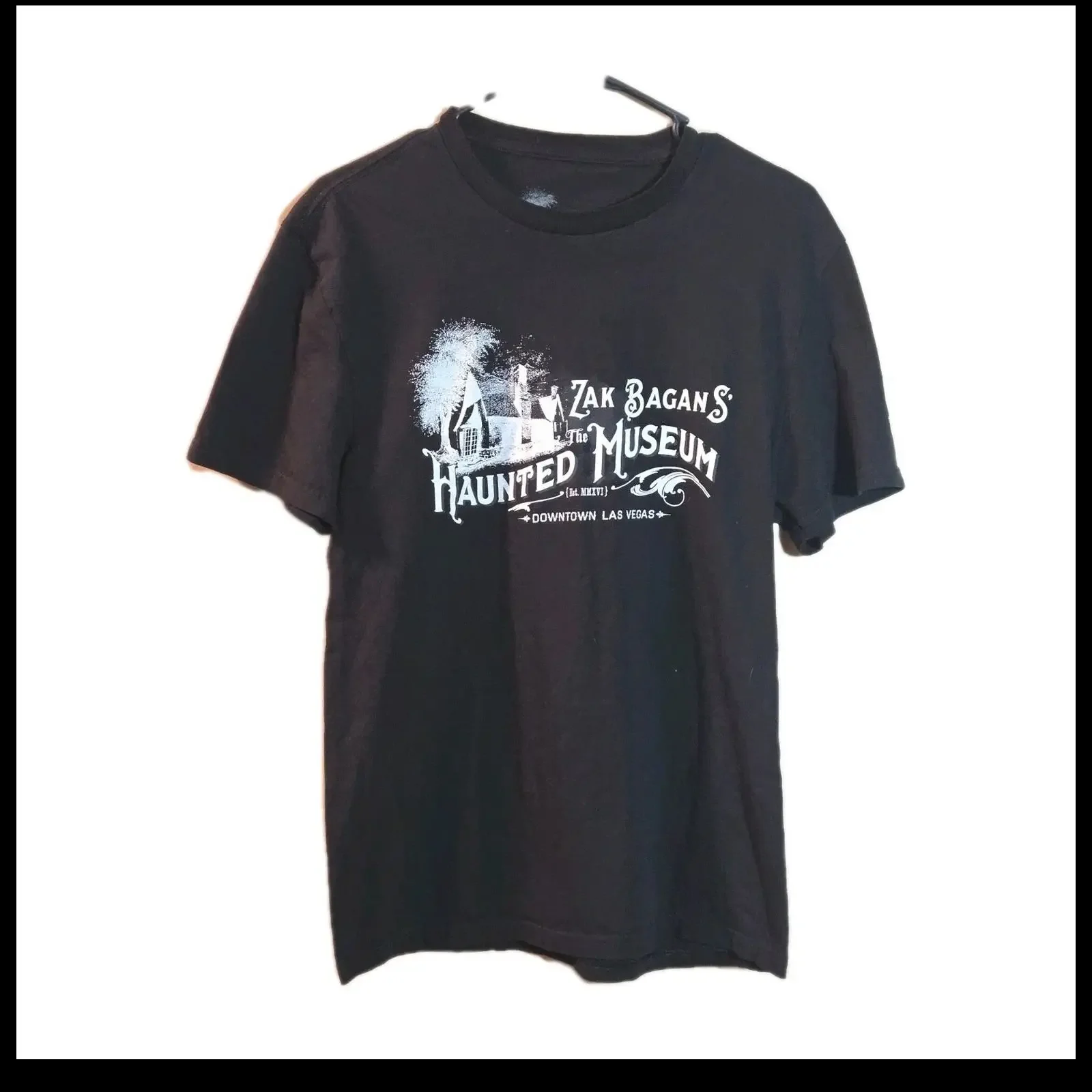 Zak Bagans Haunted Museum T Shirt Black Las Vegas Paranormal Ghost Adventures vintage Washed Stretched designer clothes homme
