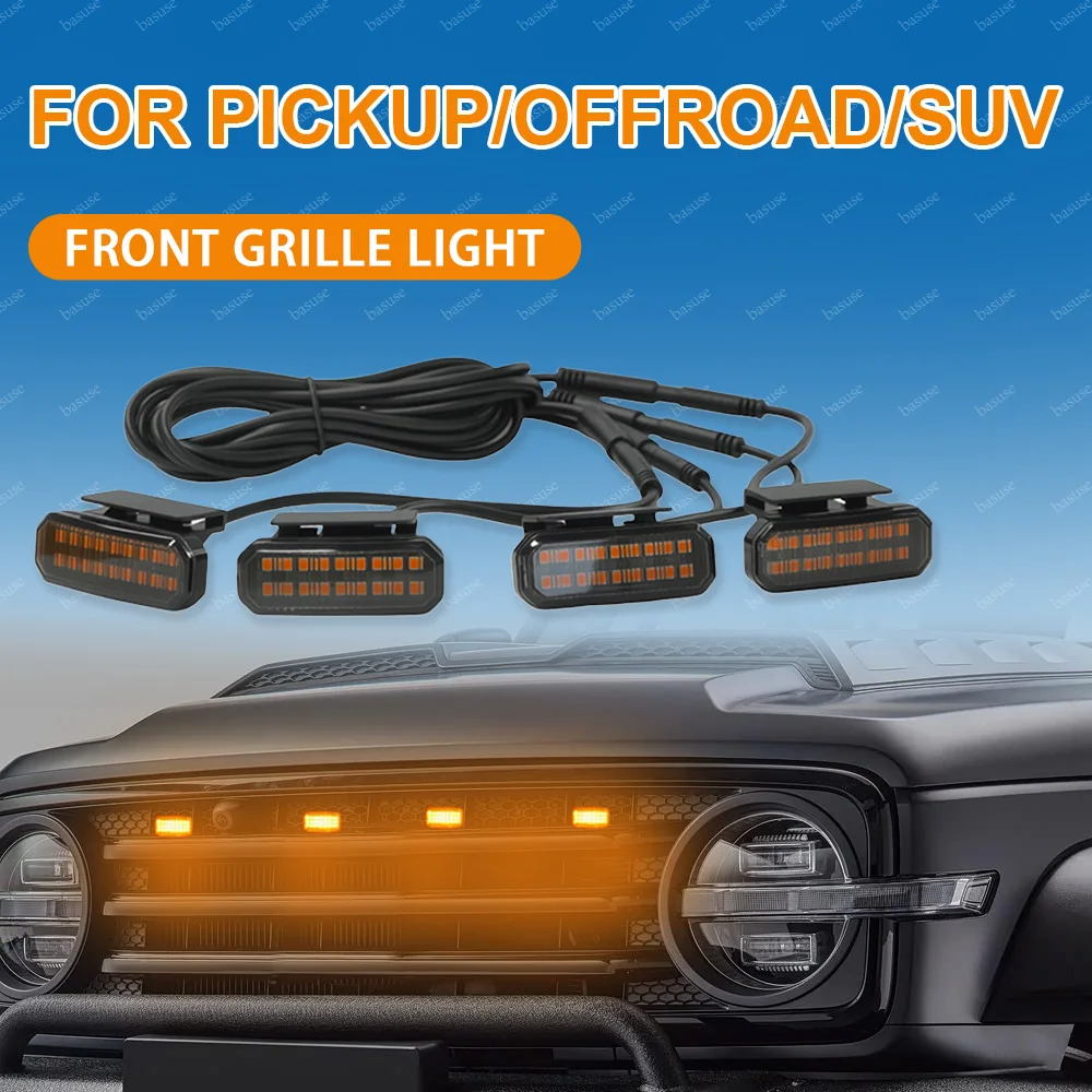 

Светодиодный передний светильник на решетке для пикапа Offroad внедорожника автомобиля дневные ходовые огни колеса лампа для бровей 12 В