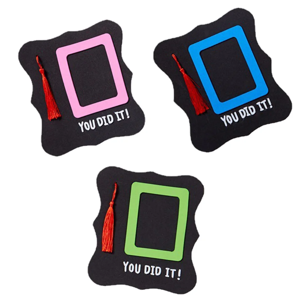 3 Sets Vlies-DIY-Fotorahmenmaterial für Kinder, Desktop-Display, Basteln, Kunstprojekt, Abschlussgeschenk, Basteln, Rahmen-Set, Schule