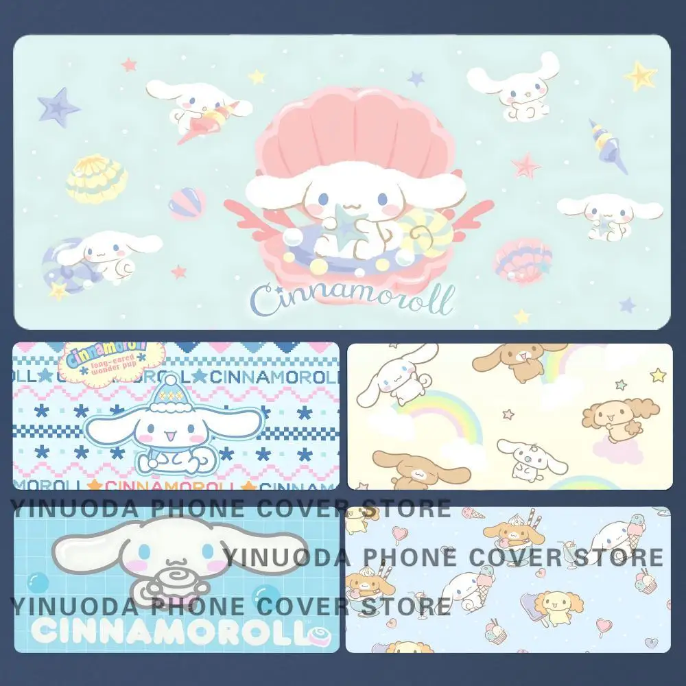 

Kawaii S-SANRIO C-Cinnamoroll Mousepad Large Gaming Mouse Pad LockEdge Thickened Computer Keyboard Table Desk Mat