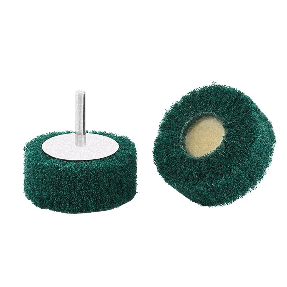 6mm Shank Flap Fiber Grinding Head Wheel Abrasive Brush Scouring Pad Grinding Polishing Head Tools For Stainless Steel/Aluminium