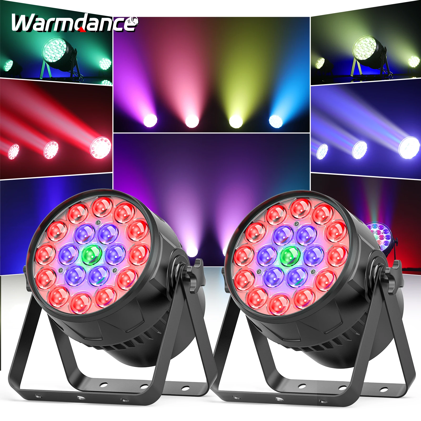 2PCS/SET 19*10W RGBW LED Par Light Focused Lights DMX512 Stage Effect Lighting Projector for Disco Party Concert Wedding Theater