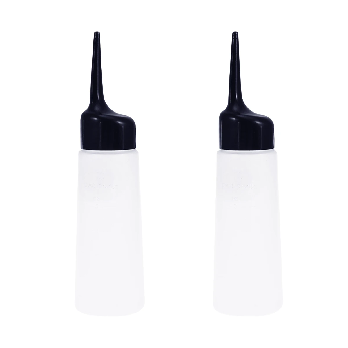 2 قطعة وعاء التنظيف الجاف سعة كبيرة غرامة مقياس المضادة للانزلاق زجاجة بلاستيكية لصالون الشعر المنزل خلط الكيميائية إعادة الملء #2