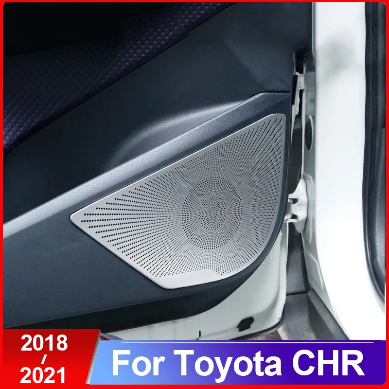 

ABAIWAI 4 шт. крышка динамика двери автомобиля, накладки на панель для Toyota C-HR CHR 2016 2017 2018 2019 2020 2021 2022 Sport Edition