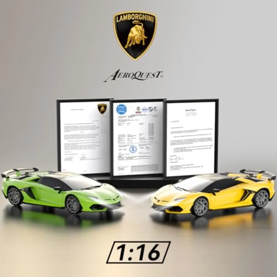 1:16 rghini Remote Control Car Officially Licensed, Birthday Gift, Toys for ages 3-8, Aventador SVJ Mode, Electric Sport Racing