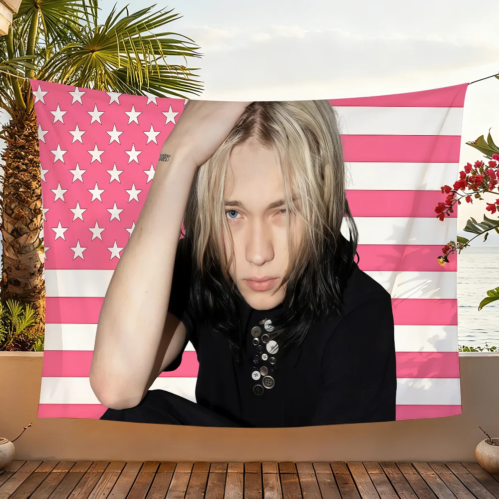 Rapper N-Nettspend USA flag For Garden Party Living Room Home Wall Decor Banner Bedroom Outdoor Tapestry