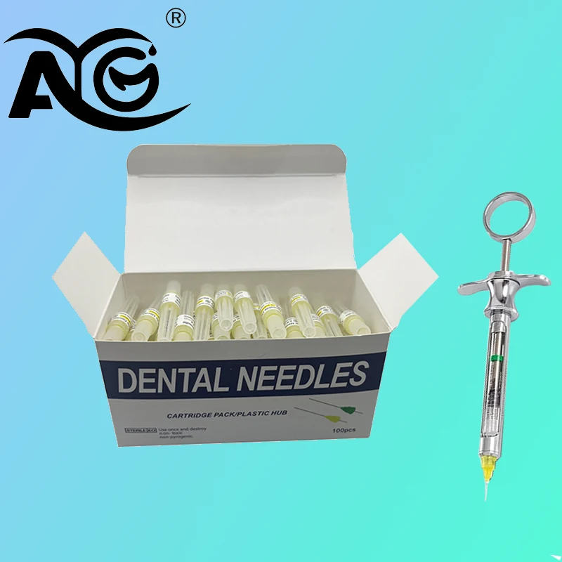 

AG 3Box Disposable Dental Anaesthesia Needle Tips Sterile Oral Clean Root Canal Endo Irrigation Syringe Cartridge Inject Tips