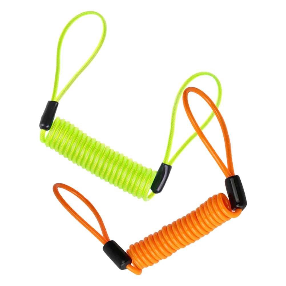 

2 Pcs Extended Spring Wire Rope Lock Motorbike Brake Cable Motorcycle Anti-theft Device Disk Locks Adjustable Disc