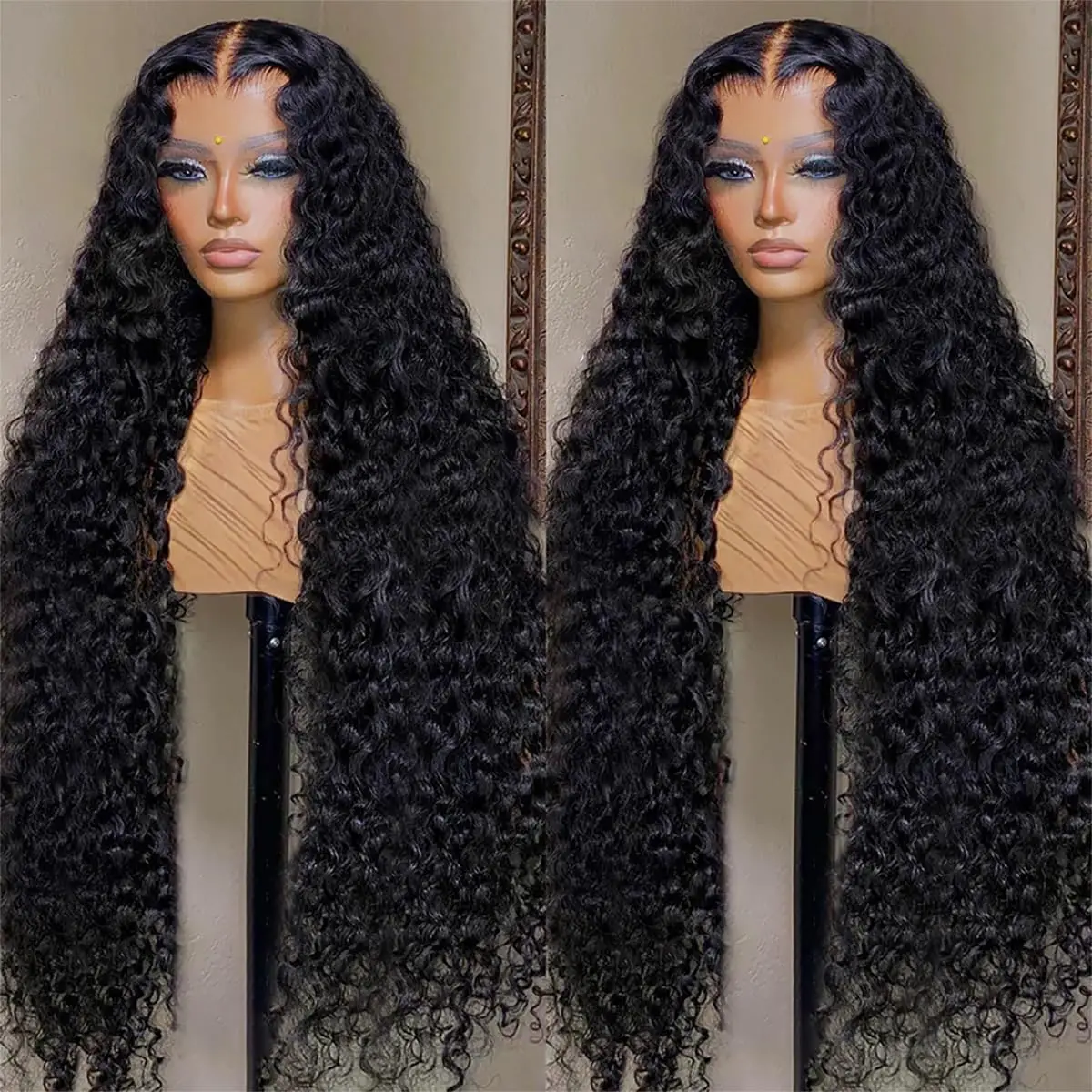 Deep Wave Frontal Wig 13x6 HD Lace Transparent Frontal Wig 30 32 Inch Deep Wave Lace Front Wig Human Hair Lace Frontal Wig