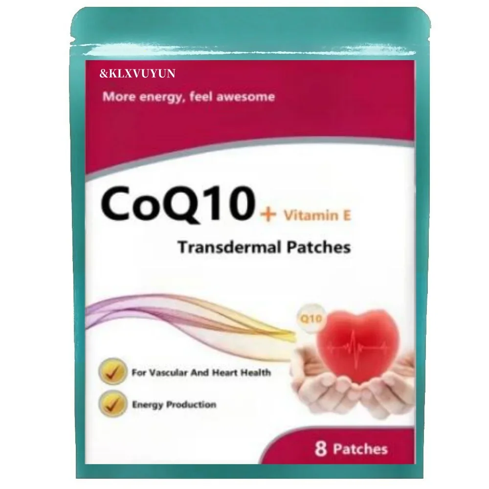 CoQ10 100mg - Antioxidant Supplement For Vascular And Heart & Energy Production - Transdermal Patches Made In The Usa