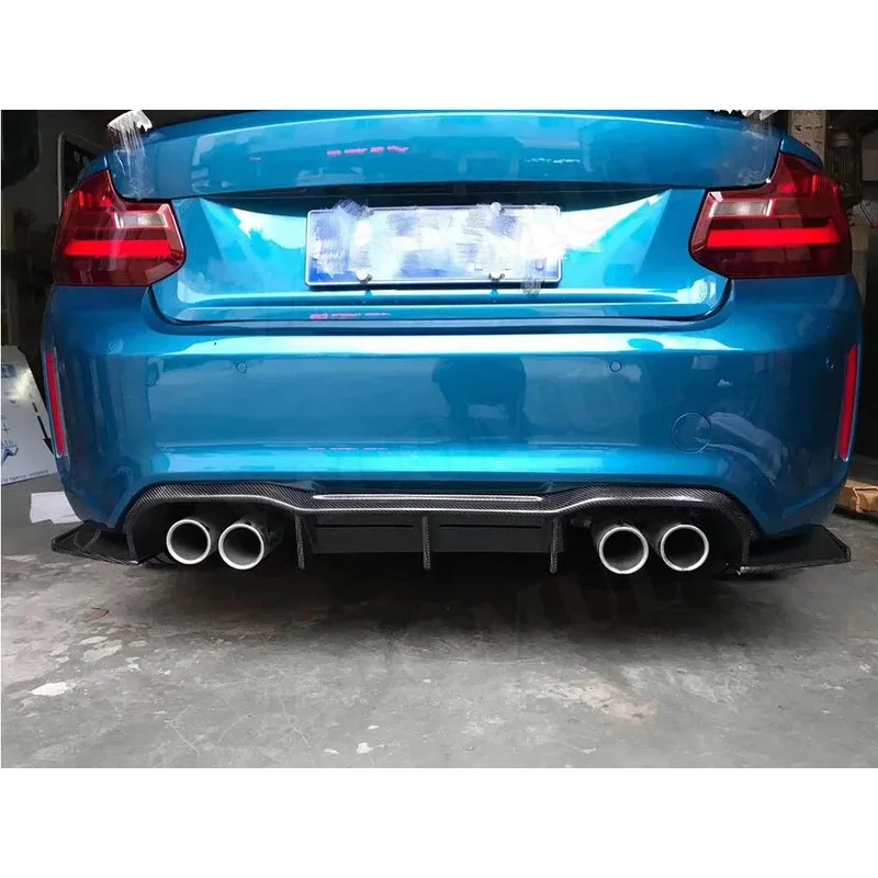 

Carbon Fiber Rear Diffuser Lip Spoiler Bumper Guard Body Kits 2 Series F87 M2 2016-2019 FRP Rear Diffuser