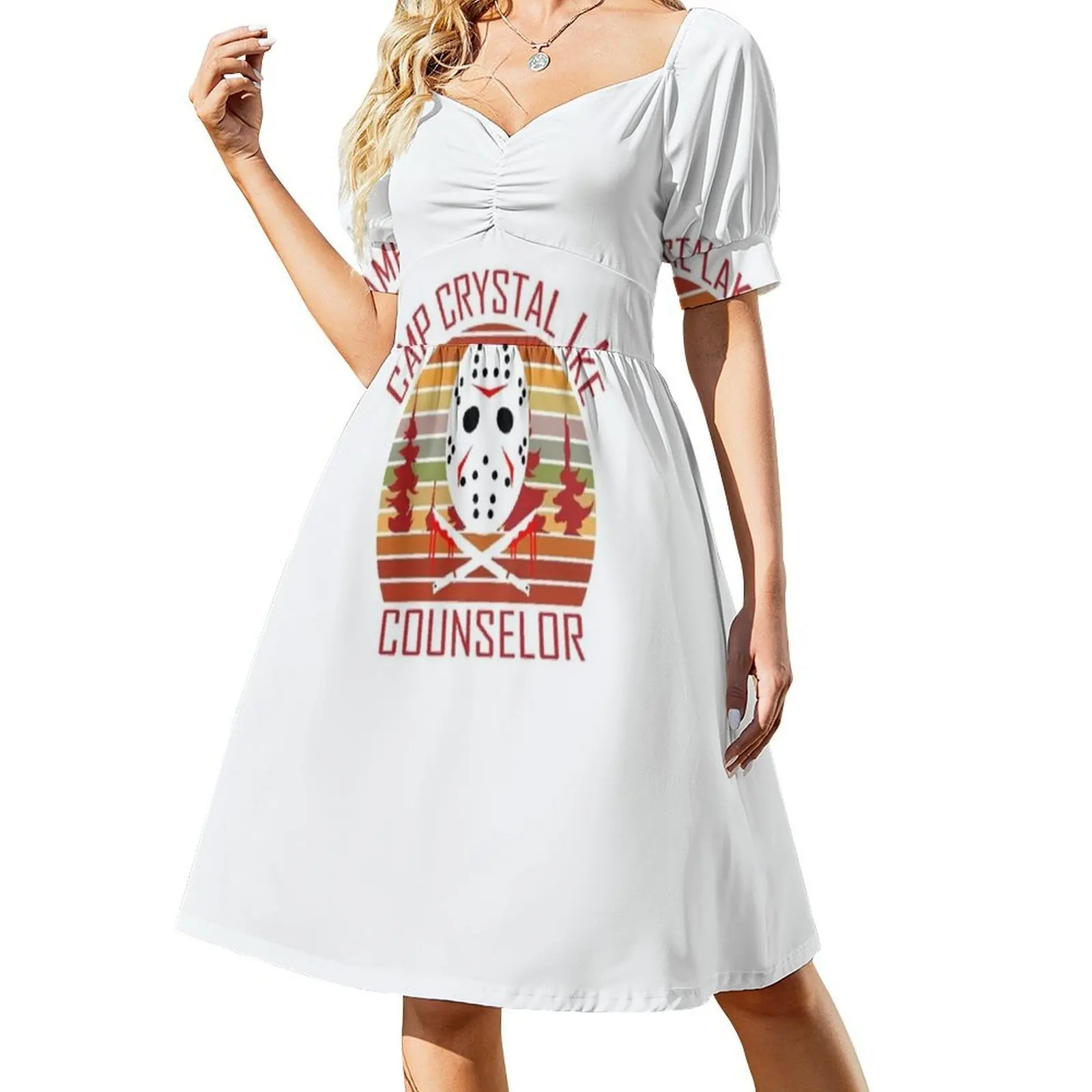 النساء الرجال مخيم كريستال بحيرة مستشار ريترو خمر فستان عطلة مثير للنساء الشاطئ حفلة عيد ميلاد فستان قصير النساء الرجال #2