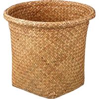Wicker Trash Basket Woven Storage Laundry Baskets Rattan Waste Container Bedroom Bathroom SmallTrash Can Seagrass