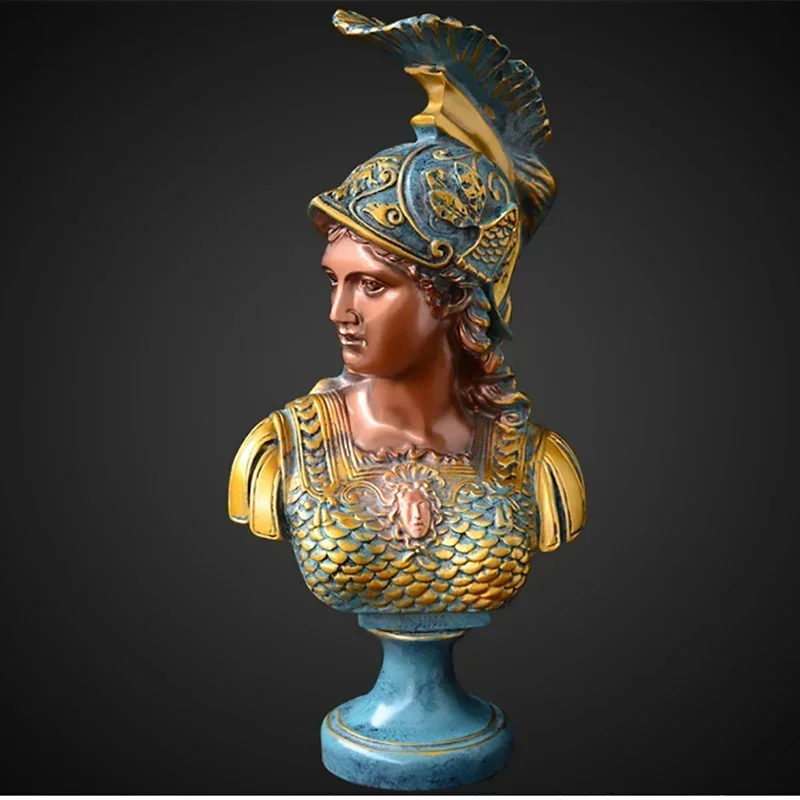 

Ancient Greek god of war Athena imitation plaster sculpture ornament room decor figures resin statue home decoration Accessories