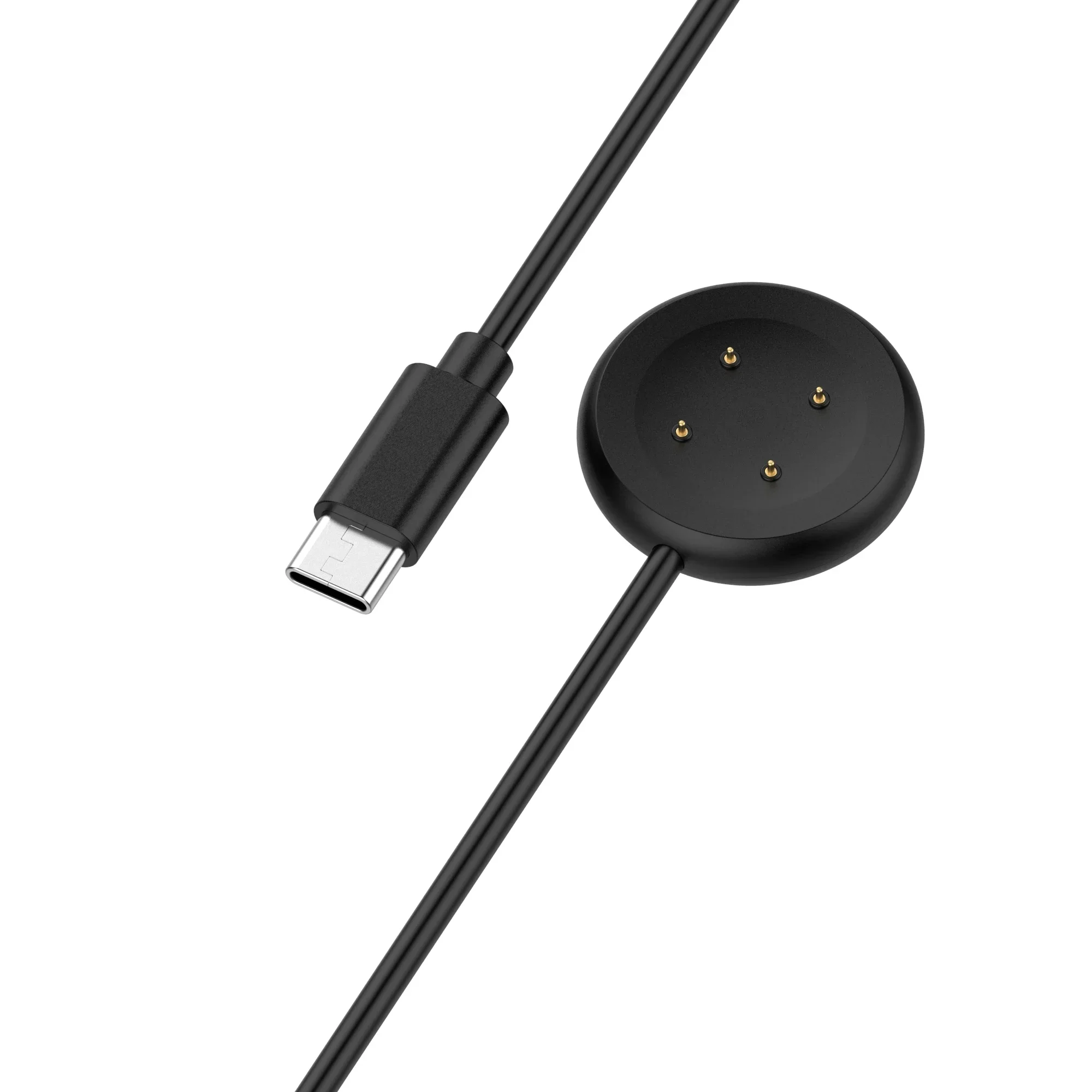 شاحن لساعة Google Pixel Watch 2 USB C كابل شحن Type-C 1M 3.3FT سلك مغناطيسي أسود/أبيض