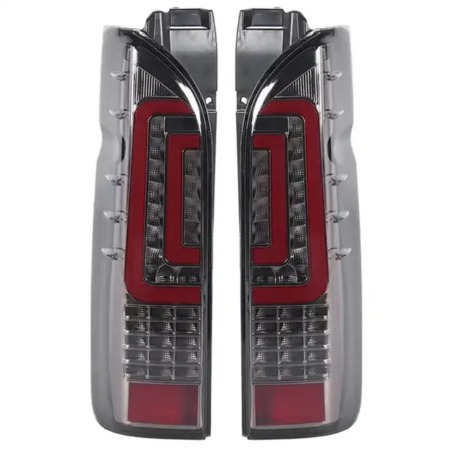 سيارة الذيل مصباح ملحقات المصابيح الخلفية تعديل LED الضوء الخلفي الذيل ل Hiace 2005 - 2017 مخصص #6